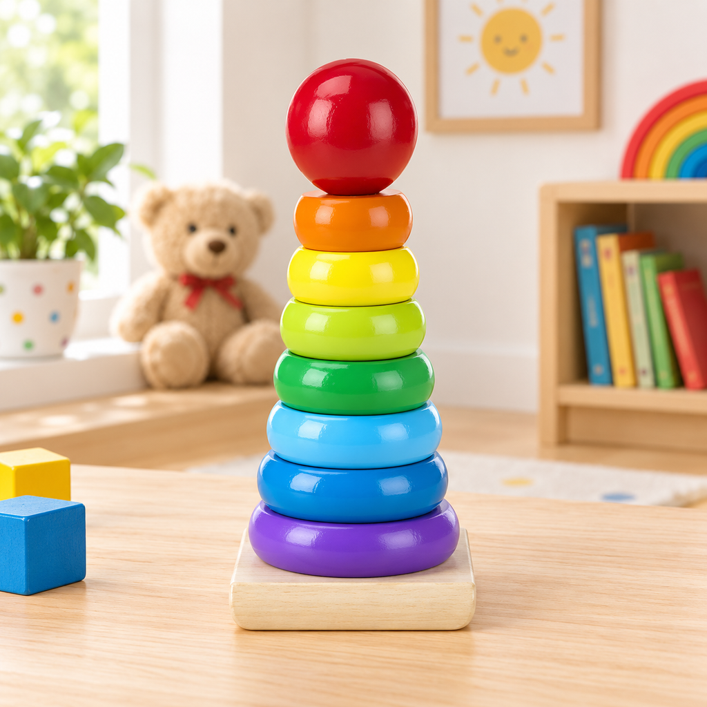 Wooden Rainbow Stacker