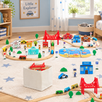 113 Piece Wooden Train Set