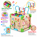 Wooden Activity Learning Cube