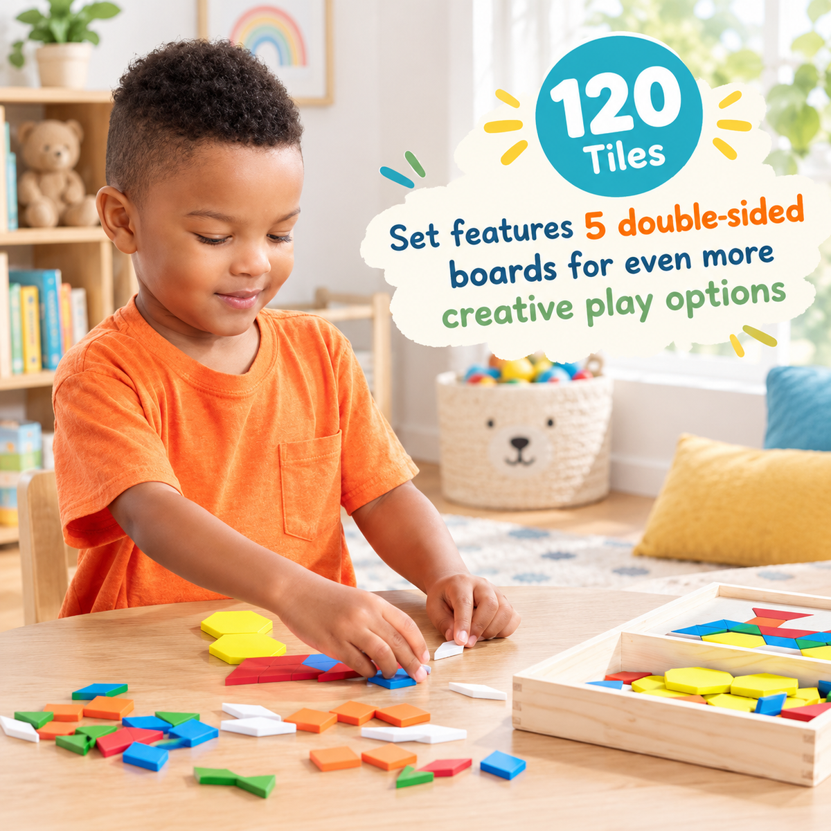 Wooden Pattern Block Set