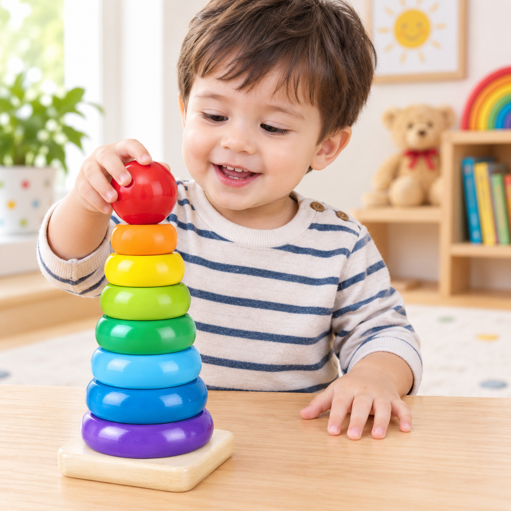 Wooden Rainbow Stacker