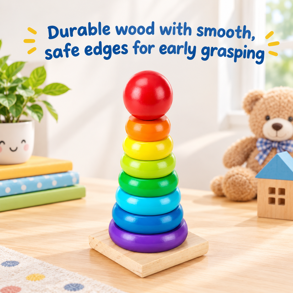 Wooden Rainbow Stacker