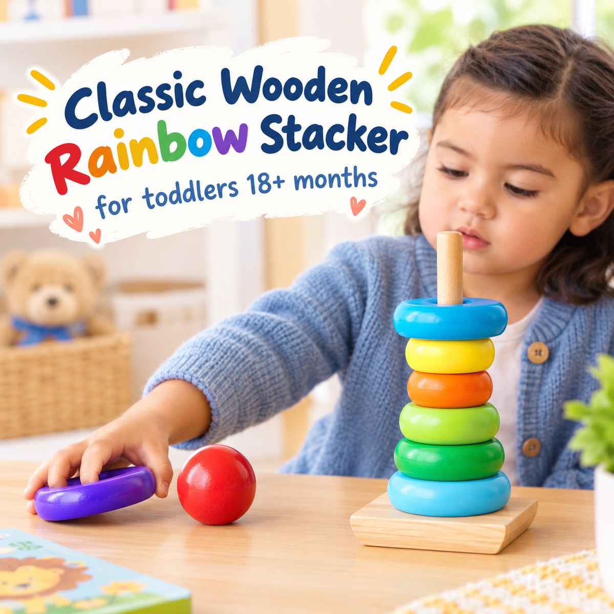 Wooden Rainbow Stacker