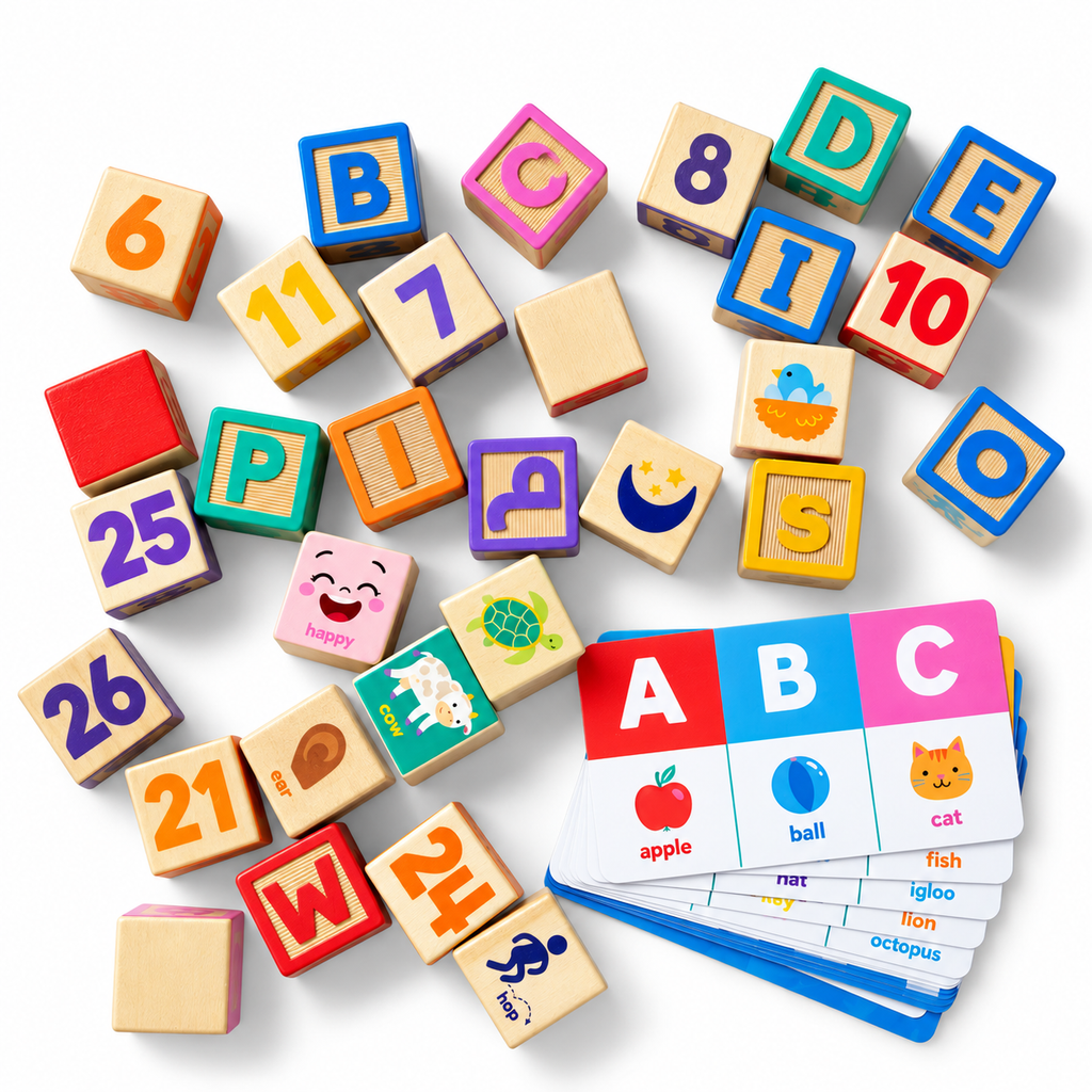 Wooden Learning Blocks Set