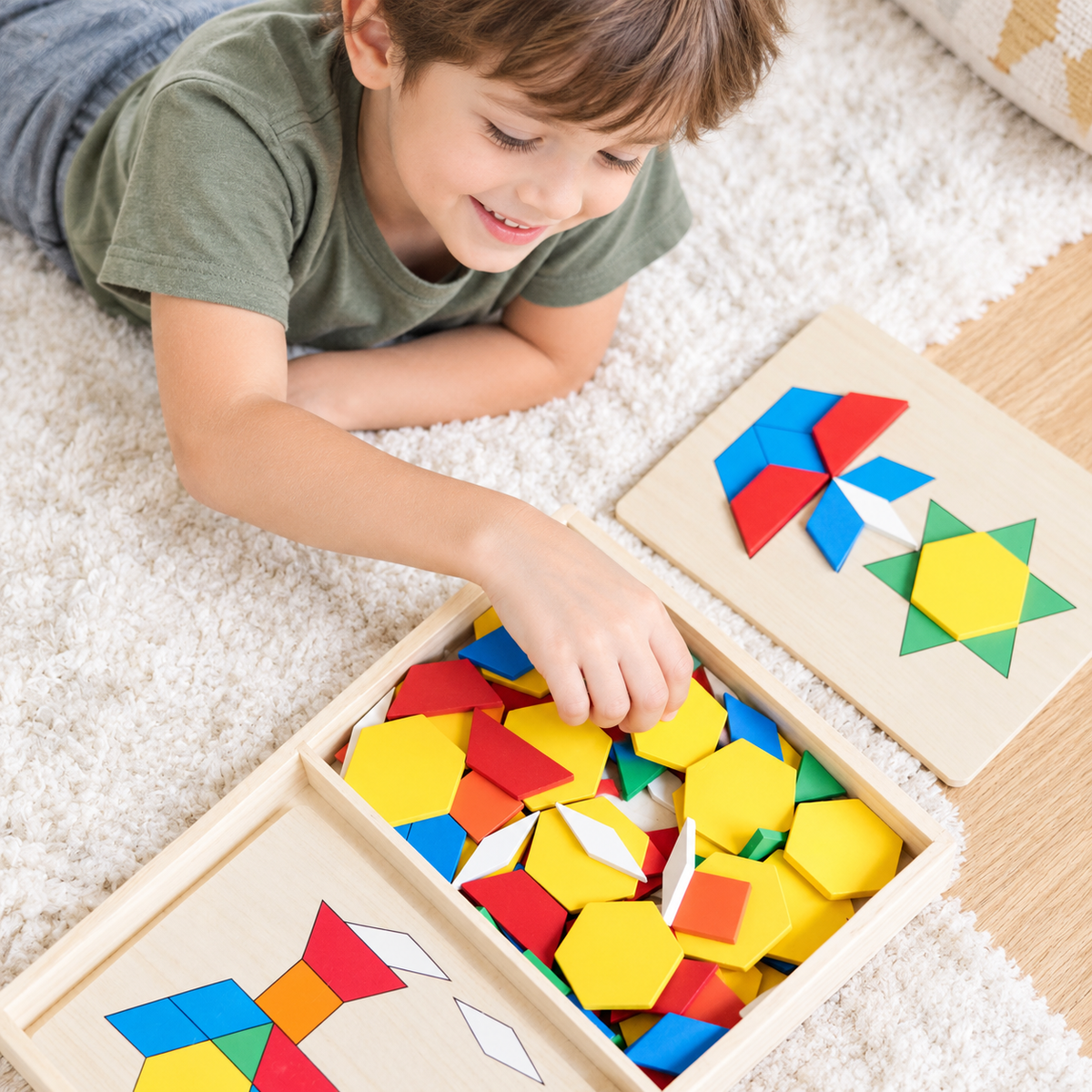 Wooden Pattern Block Set