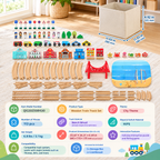 113 Piece Wooden Train Set