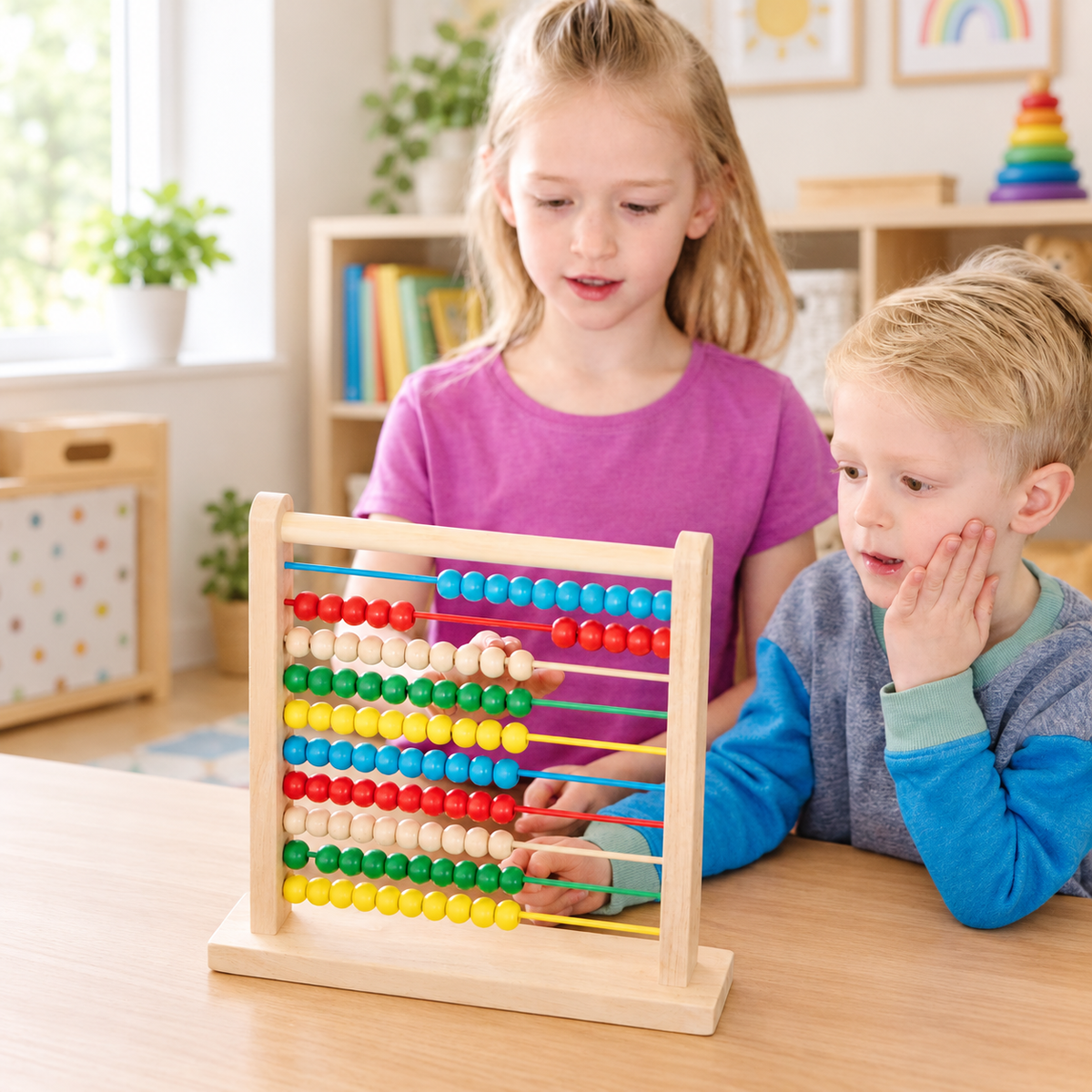 Wooden Counting Abacus