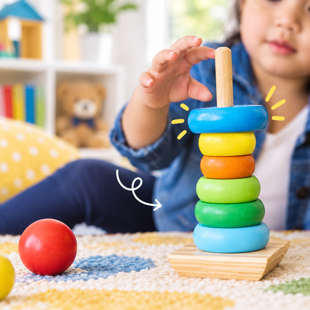 Wooden Rainbow Stacker