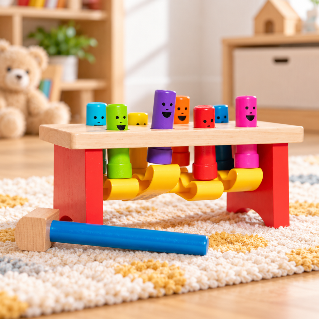 Wooden Pounding Bench
